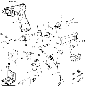 Part Location Diagram of 157941-00 Black and Decker Battery